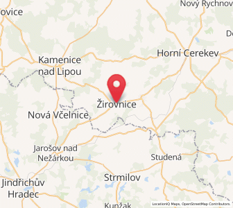 Map of Žirovnice, Vysočina