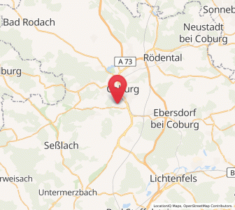 Map of Ahorn, Bavaria
