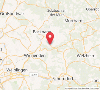 Map of Allmersbach im Tal, Baden-Wurttemberg