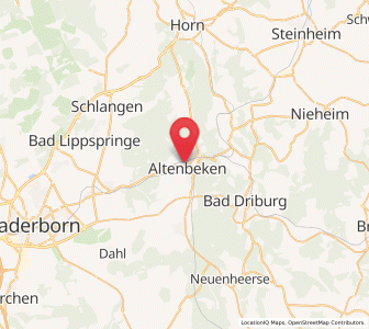 Map of Altenbeken, North Rhine-Westphalia