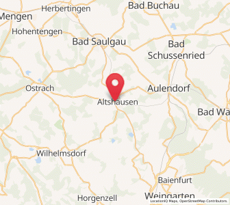 Map of Altshausen, Baden-Wurttemberg