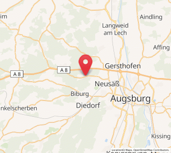 Map of Aystetten, Bavaria