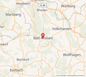 Map of Bad Arolsen, Hesse