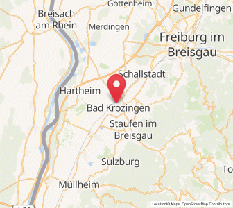 Map of Bad Krozingen, Baden-Wurttemberg