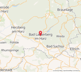 Map of Bad Lauterberg im Harz, Lower Saxony