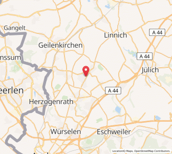 Map of Baesweiler, North Rhine-Westphalia