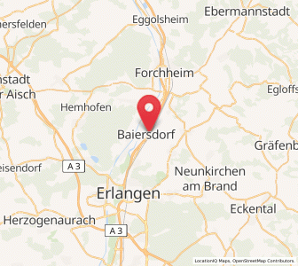 Map of Baiersdorf, Bavaria