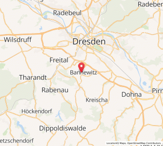 Map of Bannewitz, Saxony