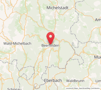 Map of Beerfelden, Hesse