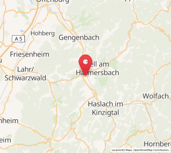 Map of Biberach, Baden-Wurttemberg
