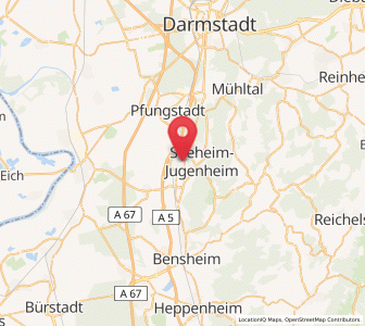 Map of Bickenbach, Hesse