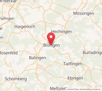 Map of Bisingen, Baden-Wurttemberg