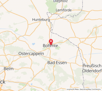 Map of Bohmte, Lower Saxony