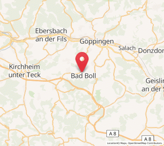 Map of Boll, Baden-Wurttemberg