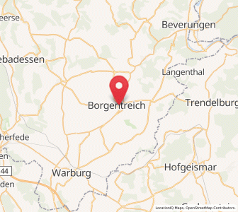 Map of Borgentreich, North Rhine-Westphalia