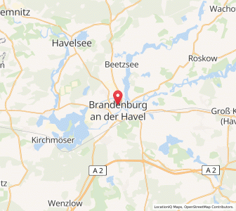 Map of Brandebourg-sur-la-Havel, Brandenburg