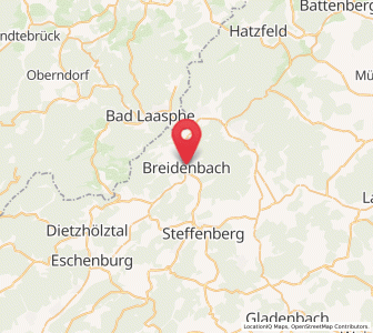 Map of Breidenbach, Hesse