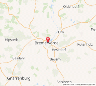 Map of Bremervörde, Lower Saxony