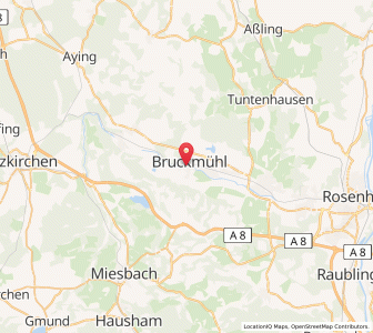 Map of Bruckmühl, Bavaria