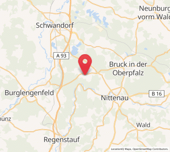 Map of Brunn, Bavaria