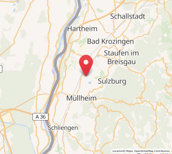 Map of Buggingen, Baden-Wurttemberg