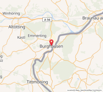 Map of Burghausen, Bavaria