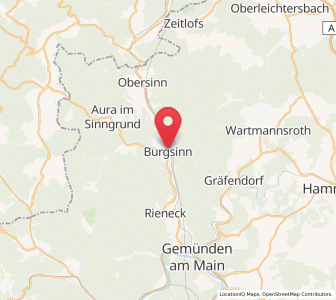 Map of Burgsinn, Bavaria