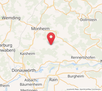 Map of Daiting, Bavaria