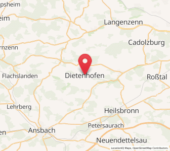 Map of Dietenhofen, Bavaria