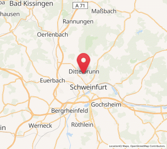 Map of Dittelbrunn, Bavaria