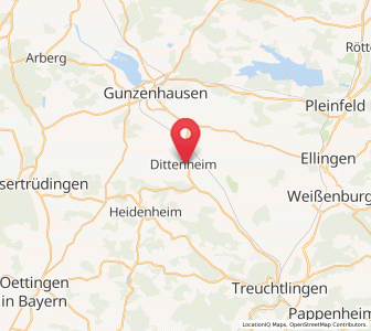 Map of Dittenheim, Bavaria