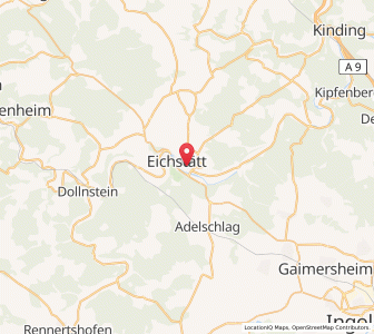 Map of Eichstätt, Bavaria