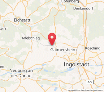 Map of Eitensheim, Bavaria