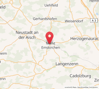 Map of Emskirchen, Bavaria