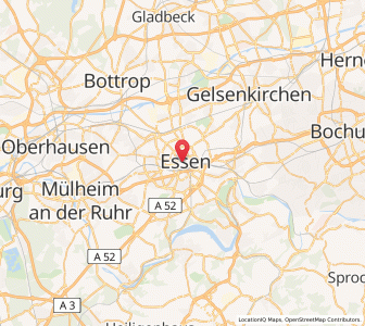 Map of Essen, North Rhine-Westphalia