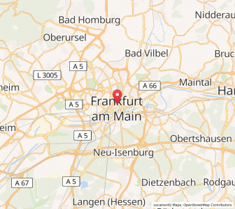 Map of Francfort-sur-le-Main, Hesse