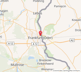 Map of Francfort-sur-l'Oder, Brandenburg