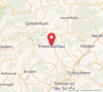 Map of Freiensteinau, Hesse