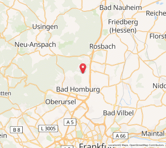 Map of Friedrichsdorf, Hesse