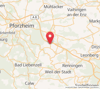 Map of Friolzheim, Baden-Wurttemberg
