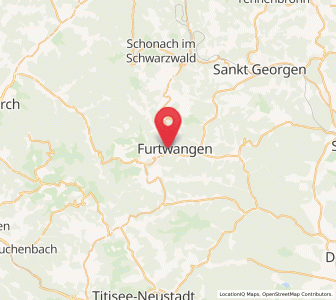 Map of Furtwangen im Schwarzwald, Baden-Wurttemberg