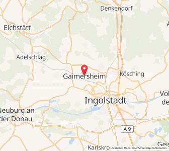 Map of Gaimersheim, Bavaria