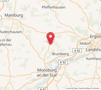 Map of Gammelsdorf, Bavaria