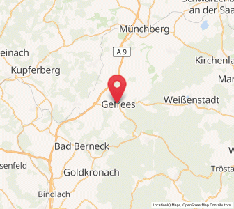 Map of Gefrees, Bavaria