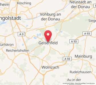 Map of Geisenfeld, Bavaria