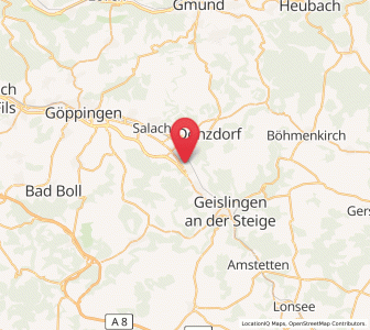 Map of Gingen an der Fils, Baden-Wurttemberg
