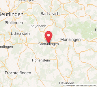Map of Gomadingen, Baden-Wurttemberg