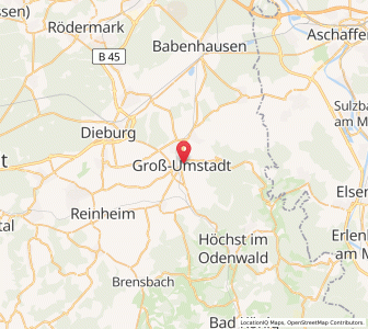 Map of Groß-Umstadt, Hesse