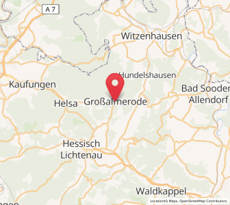 Map of Großalmerode, Hesse