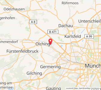 Map of Gröbenzell, Bavaria